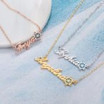 Personalized Minimalist Snowflake Name Necklace Winter Jewelry Christmas Birthday Gift for Women