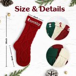 Gepersonaliseerde gebreide kerstkous met borduurwerk naam Letter Fireplace kerstboom decor opknoping ornament geschenk voor familie vriend