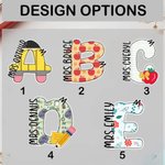 Personalisierte Bleistift Apple Design Acryl anfängliche Schlüsselanhänger mit Namen Geburtstag Anerkennung Dankeschön Geschenk für Lehrer