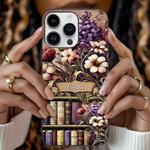 Coque personnalisée pour iPhone avec nom Cadeau d'anniversaire pour femmes amoureuses des livres