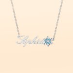 Personalized Minimalist Snowflake Name Necklace Winter Jewelry Christmas Birthday Gift for Women