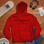 Personalised Cute Paws My Dog Walking Sweatshirt Hoodie with Embroidered Name Birthday Anniversary Gift for Pet Lovers