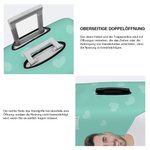 Personalisierte Mehrfarbige Gepäck-Schutzhülle mit Foto und Namen Kofferhülle Geburtstag Reisezubehör Geschenk für Urlaub-Liebhaber