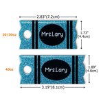 Personalizzato Glitter matita pastello taccuino Tumbler nome piastra coperchio accessori per Stanley Tumbler giorno dell'insegnante regalo di apprezza