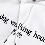 Personalised Cute Paws My Dog Walking Sweatshirt Hoodie with Embroidered Name Birthday Anniversary Gift for Pet Lovers