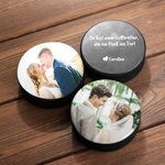 Personalisierter Hockey Puck mit Foto und Text Hochzeit Geburtstag Geschenk für Hockeybegeisterte Paare