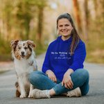 Personalised Cute Paws My Dog Walking Sweatshirt Hoodie with Embroidered Name Birthday Anniversary Gift for Pet Lovers