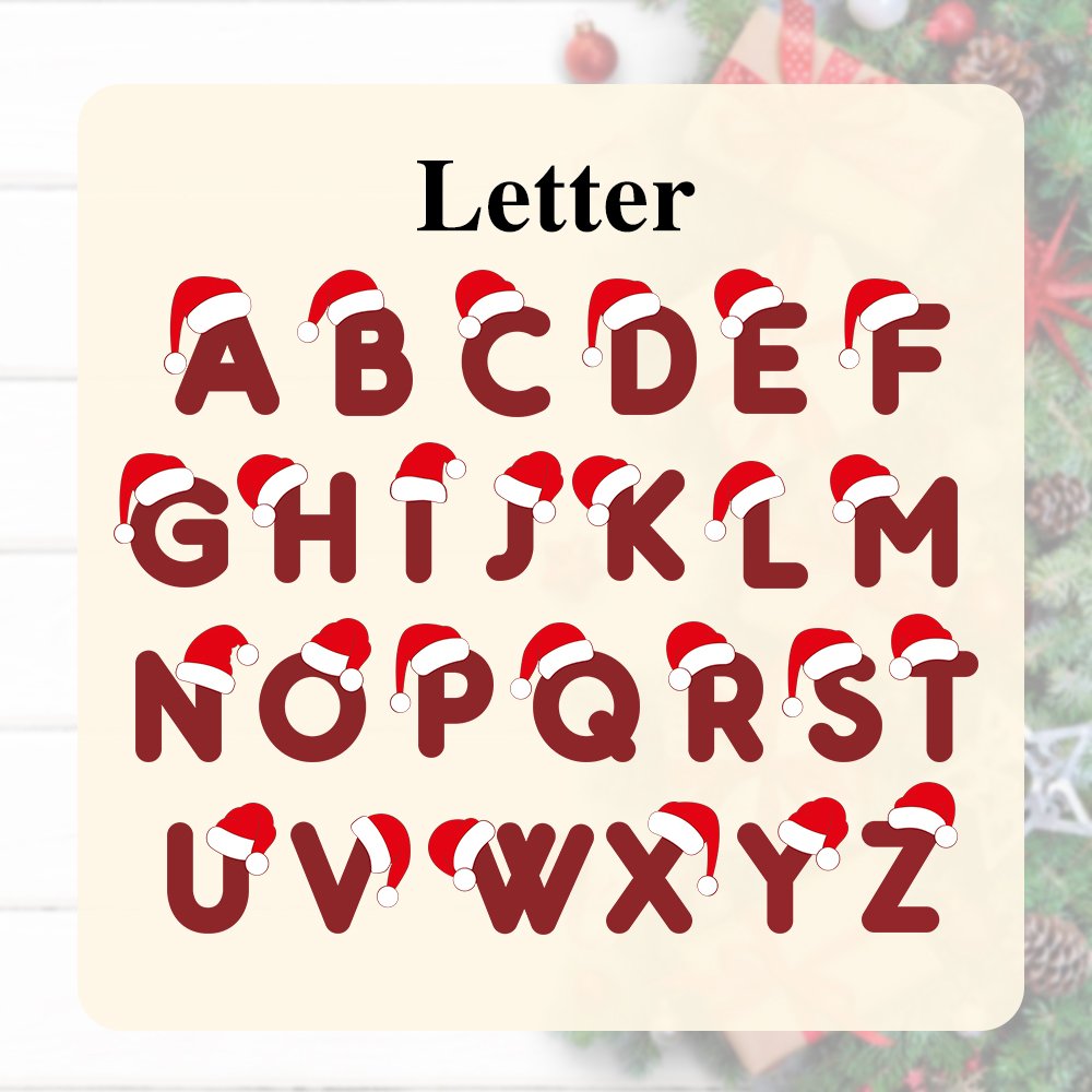 HYTENSUN Calza Della Befana/Calza Di Natale Personalizzata Con Iniziale A Maglia - 20 Cm, Rosso E Bianco, Per Camino O Albero