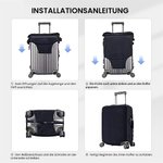 Personalisierte Mehrfarbige Gepäck-Schutzhülle mit Foto und Namen Kofferhülle Geburtstag Reisezubehör Geschenk für Urlaub-Liebhaber