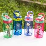 Henkilökohtainen vintage syntymä kukka suunnittelu 16 oz Kid vesipullo olki takaisin kouluun Outdoor tarvikkeet lahja pojille tytöille