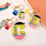 Personalisierte Bleistift Apple Design Acryl anfängliche Schlüsselanhänger mit Namen Geburtstag Anerkennung Dankeschön Geschenk für Lehrer