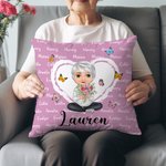 Personalizzato Cartoon Character Birth Flower Bouquet Throw Pillow Cover con 1-8 nomi Home Decor Regalo di compleanno per le ragazze donne
