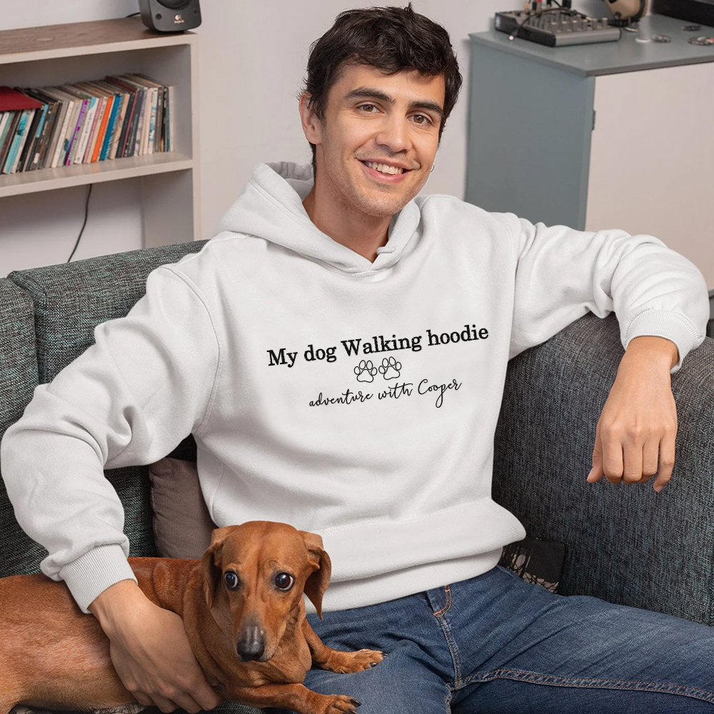 Sweatshirt à capuche personnalisé avec nom brodé Cadeau d'anniversaire pour les amoureux des animaux de compagnie