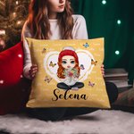 Personalizzato Cartoon Character Birth Flower Bouquet Throw Pillow Cover con 1-8 nomi Home Decor Regalo di compleanno per le ragazze donne
