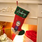Gepersonaliseerde Cartoon Character Christmas Stocking met naam opknoping ornament kerstboom decoratie cadeau voor familie kinderen