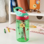 Henkilökohtainen vintage syntymä kukka suunnittelu 16 oz Kid vesipullo olki takaisin kouluun Outdoor tarvikkeet lahja pojille tytöille