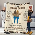 Personalised Leopard Print 2-4 Cartoon Characters Soft Throw Blanket with Name Home Decor Birthday Gift for Sisters Besties