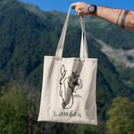 Personalised Horse Birth Flower Large Canvas Bag with Name Birthday Gift for Horse Lover