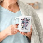 Tasse en céramique avec nom, anniversaire et cadeau de Noël pour les chrétiens.