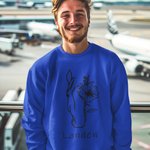 Personalised Multicolour Line Horse Birth Flower Sweatshirt Hoodie with Name Birthday Anniversary Gift for Friend Family