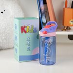 Personalizada Multicolor Flor de Nacimiento 16 oz Kid Botella de Agua con Pajita Back To School Accesorios al aire libre Regalo para Niños