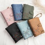 Portefeuille en cuir plié avec porte-cartes et nom Cadeau d'anniversaire pour les femmes