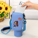 Sac de transport personnalisé pour bouteille d'eau avec nom et pochette amovible Cadeau d'anniversaire pour femmes