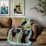 Personalisierte Multi-Color Baseball Football Golf Soft Throw Decke mit 4 Fotos Geburtstag Home Decor Geschenk für Sportliebhaber