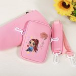 Sac de transport personnalisé pour bouteille d'eau avec nom et pochette amovible Cadeau d'anniversaire pour femmes