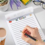 Crayon de couleur personnalisé Nom de la pomme 40 pages A4 Blocs-notes lignés détachables Liste de tâches pour le bureau Travail Écriture Appréciation