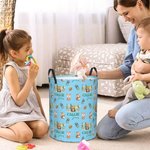 Panier de rangement pour le linge avec poignée, personnalisé, pour les garçons et les filles.