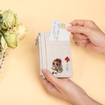 Gepersonaliseerde Cartoon Meisje Geboortebloem Portemonnee van echt leer met naam kaarthouder Verjaardag Verjaardagscadeau voor vrouwen