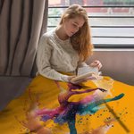 Personalized Ink Ballerina Street Dancer Soft Throw Blanket with Name Home Decor Birthday Christmas Gift for Dancer