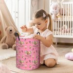 Panier de rangement pour le linge avec poignée, personnalisé, pour les garçons et les filles.