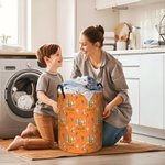 Panier de rangement pour le linge avec poignée, personnalisé, pour les garçons et les filles.