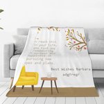 Personalised Embrace the Future Woven Retirement Throw Blanket Home Decor Retirement Gift for Friend Family