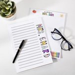 Crayon de couleur personnalisé Nom de la pomme 40 pages A4 Blocs-notes lignés détachables Liste de tâches pour le bureau Travail Écriture Appréciation