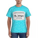 Personalizada Divertido cuaderno de composición Unisex Camiseta con nombre Grupo de disfraces Agradecimiento Halloween Navidad Regalo para el profesor