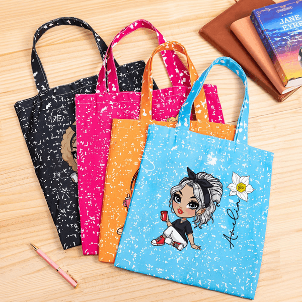 Sac Tote Personnalisé avec Image de Femme Fleur de Naissance et Nom Accessoire de Voyage Travail Courses Cadeau Anniversaire Noël pour Femme