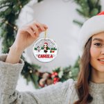 Personalised Cute Snowman Cartoon Character Acrylic Christmas Ornament with Name Christmas Tree Decor Party Favor Gift for Family