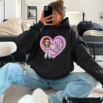 Personnalisé Grand Sis Mid Sis Lil Sis Y2K Heart Cartoon Girl T-shirt Sweatshirt Hoodie with Name Birthday Friendship Gift for Besties Women