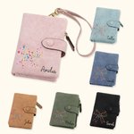 Portefeuille en cuir plié avec porte-cartes et nom Cadeau d'anniversaire pour les femmes