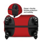 Couvre-bagages personnalisé avec nœud Coquette et lumières de Noël pour valise de 18 à 32 pouces Accessoires de voyage Cadeau pour les amoureux du voyage