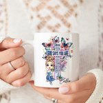 Tasse en céramique avec nom, anniversaire et cadeau de Noël pour les chrétiens.