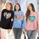 Personnalisé Grand Sis Mid Sis Lil Sis Y2K Heart Cartoon Girl T-shirt Sweatshirt Hoodie with Name Birthday Friendship Gift for Besties Women