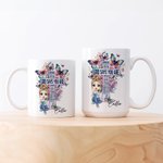 Tasse en céramique avec nom, anniversaire et cadeau de Noël pour les chrétiens.