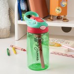 Personalizada Multicolor Flor de Nacimiento 16 oz Kid Botella de Agua con Pajita Back To School Accesorios al aire libre Regalo para Niños