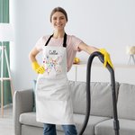 Personalised Colorful Lights Coquette Bow Adjustable Kitchen Apron with Name and Large Pockets Birthday Christmas Cooking Gift for Women