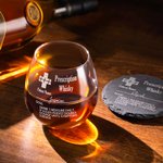 Personalized Funny Prescription Whisky Bourbon Whiskey Glasses and Slate Coaster with Laser Engraved Name Father's Day Gift for Grandpa Dad