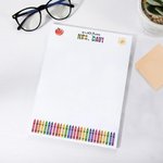 Crayon de couleur personnalisé Nom de la pomme 40 pages A4 Blocs-notes lignés détachables Liste de tâches pour le bureau Travail Écriture Appréciation